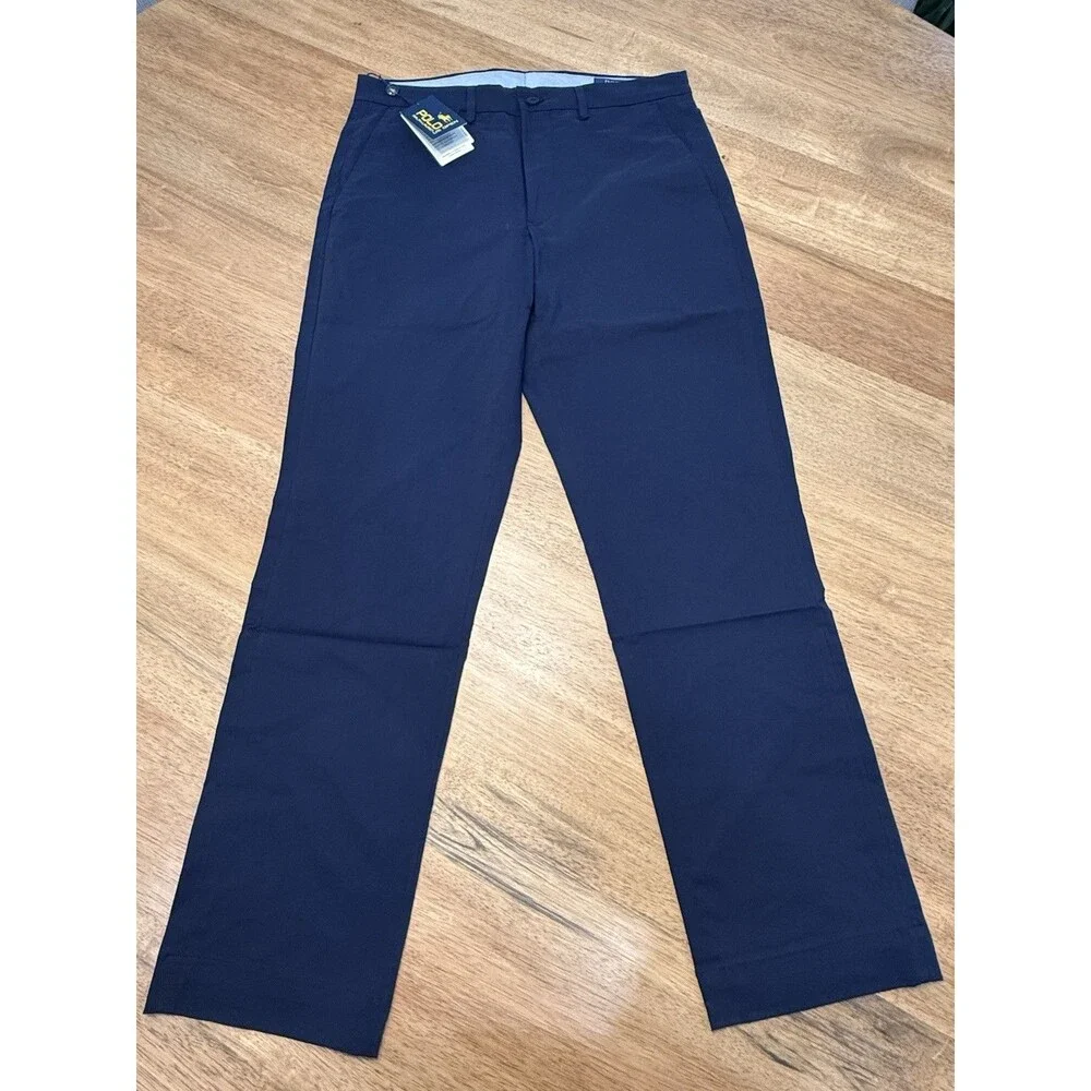 Polo Ralph Lauren US Open Tennis Golf Pants Mens 32x30 Blue Straight Leg Chinos